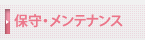 保守・メンテナンス